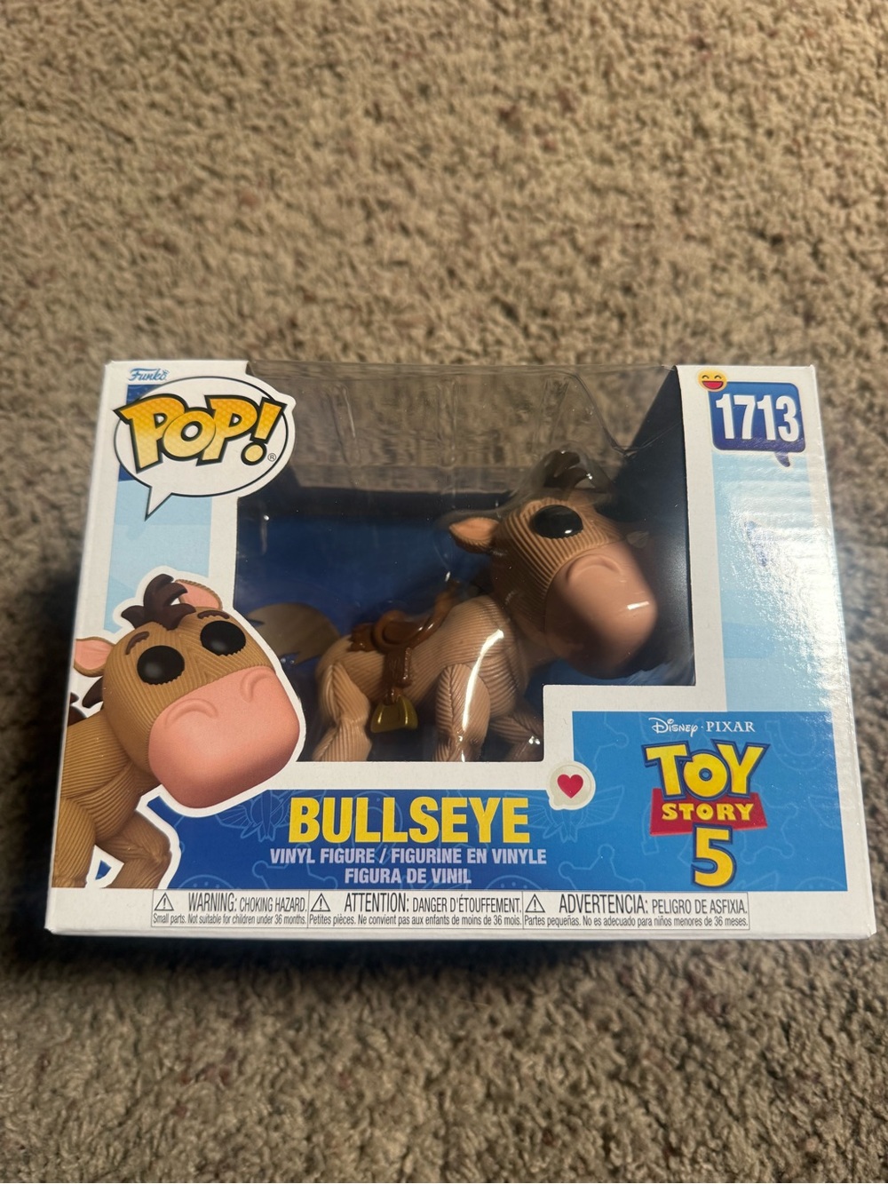 Funko Pop! Bullseye Toy Story 5 Vinyl Figure - Brown, Pink, Black